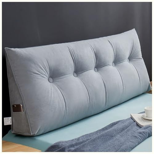 UICMNSI Cómodo cojín en Forma de cuña para Cama y sofá. Cojínes de Lectura Triangular con Funda extraíble Lavable y práctico Compartimento Lateral. Reposacabezas y Respaldo en tamaños(@10,180cm/70in)
