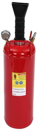 Booster - Gonfiatore per pneumatici, con misuratore, 9 l, compressore d'aria portatile per moto, auto