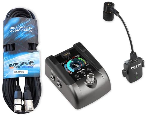 Nux B6-Pro - Sistema de micrófono inalámbrico para instrumentos de viento con cable keepdrum