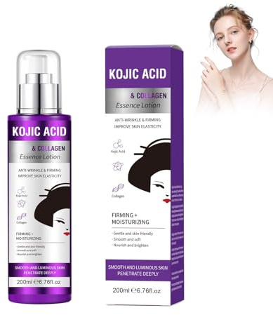 Kojic Acid ansiktsvatten och kräm, blekande toner och närande kräm med kojissyra för en strålande balanserad hy, intensivvård för synlig förbättring av huden (kräm)