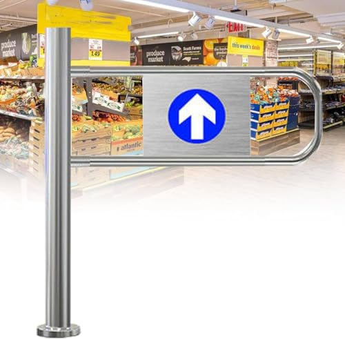 Heavy Duty Metal Automatic Closing Security Gate for Warehouse Store Entrance, Durable Safety Solution for Driveway Yard Access