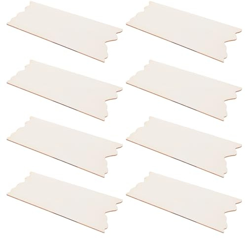 Abaodam Wooden Hanging Boards Eco-Friendly DIY Material Craft Wood Chips 24pcs for Registration Hanging with Beige Colour and Included Ropes and Store Decoration