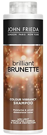 John Frieda Brilliant Brunette Colour Vibrancy Shampoo for Brunette Hair, Moisturising Shampoo for Brown Hair , 500 ml, Pack of 1