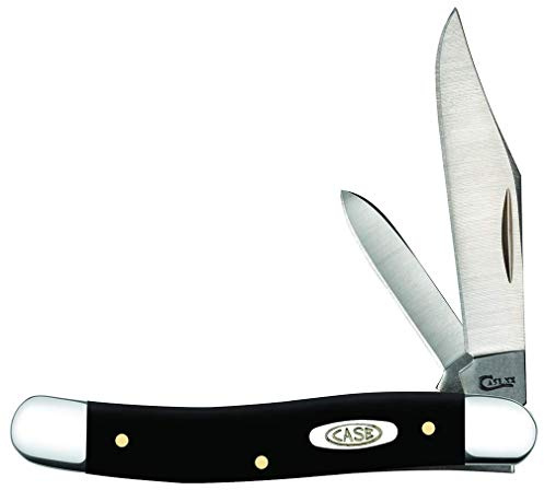 Case WR XX Pocket Knife Black Synthetic Medium Jack Item #220 - (22087 SS) - Length Closed: 3 3/8 Inches