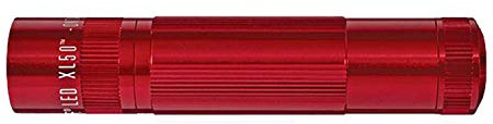 Maglite XL50 LED Flashlight, Compact and Powerful with Multi-Mode Functionality, Water-Resistant, 3-Cell AAA Battery-Powered – Red