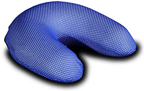 EVERGREENWEB ✅ Reisekissen aus 100% Memoryschaumstoff mit Atmungsaktivem 3D Kissenbezug, Blau, Kissen Ideal im Flugzeug, Auto, Zug, Orthopädisch, Ergonomisch, Visco Kissen, Camping Kissen (Nackenhörnchen)