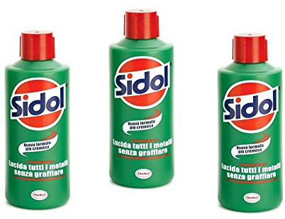 IRPot Lot de 3 flacons de 150 ml de Sidol, brillant pour métaux, pour cuivre, argent et acier