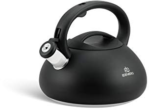 Edenberg EB-8804 Edelstahlkessel mit 3,0 Liter Fassungsvermögen mit Pfeife. Nieder Elektrische Halogen-Induktions-Gaskocher aus Keramik