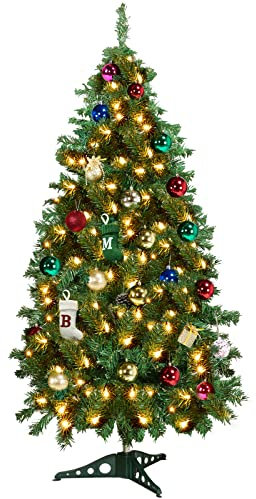 TRIXES Árbol de Navidad realista respetuoso del medio ambiente, decoración artificial para interiores y exteriores