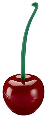 Ceolup Klobürste Kirsche Set, WC Bürste Kirsche Toilettenbürste Reinigungsbürste WC Reinigungsbürste WC Bürstengarnitur Toilet Brush Toilettenbürste Langer Griff Gebogene Bürste Mit H Für Badezimmer