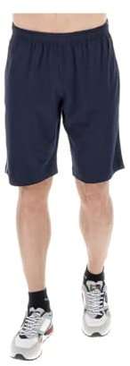Lotto Bermuda für Herren, zwei Farben, Schwarz und Blau. Bequeme Passform aus Baumwollmischgewebe., marineblau, S