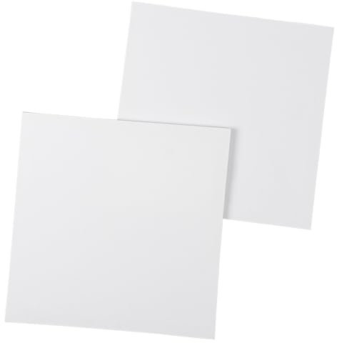 Ideen mit Herz Leinwand auf MDF-Rahmen | 2 Stück | Keilrahmen | Künstler-Leinwand | zum Bemalen mit Acryl- oder Öl-Farben | 390g/m² (40 cm x 40 cm)