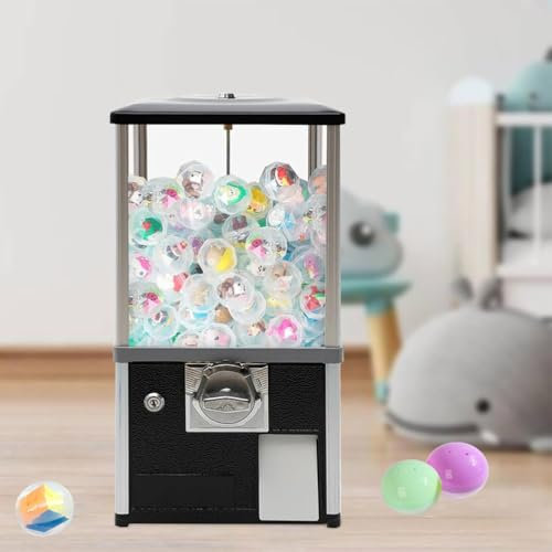 Máquina Expendedora De Cápsulas De Juguete, Máquina Expendedora De Chicles De Caramelo, Dispensador De Máquina De Dulces Para Empresas, Máquina Expendedora De Cápsulas Redondas De 2 Pulgadas,Black