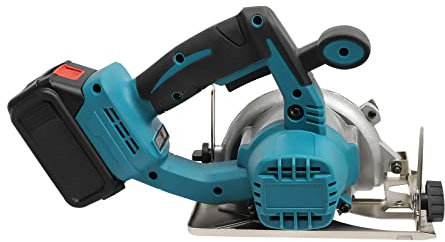 Cordless Circular Saw,220v Cordless Circular Saw with 4.0ah Lithium Battery, 4000rpm Max Cutting Depth,Parallel Guide,Adjustable Angle and Depth Saw Blade Ideal for Wood,Metal