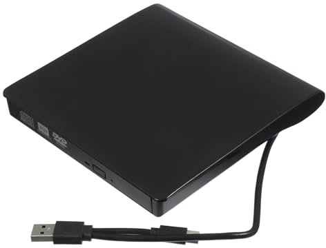 BELLIFFY Usb External Dvd Drive Cd Burner Dual Interface Cd Dvd Ray Player Type-c Easy to Use Stylish Design