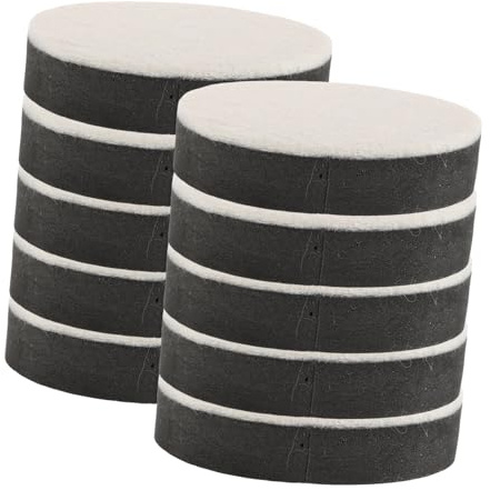ANDRESLAD 10 Pcs round Non-slip Felt Furniture Leg Pads Chair and Table Foot Mats Floor Protectors Anti-scratch Noise-reducing Furniture Risers for Home Use