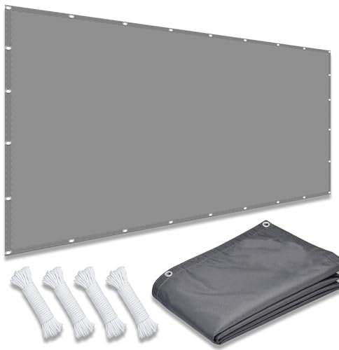 Voile d'ombrage 3 x 4 m Protection UV 98% Imperméable Toile pour Pergola Pare Soleil Étanche avec Cordons Protection des Rayons UV avec Oeillets et Corde, Gris Clair