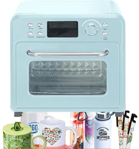 Sublimationsofen für Großdruck, 1400 W, 16 l, 360 ° Heizung mit Digitalanzeige, ideal für Tassen, Becher, Trinkflaschen