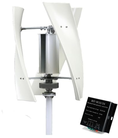 HYZHANHONG 220v, Turbina eolica ad ASSE Verticale da 8000 W, 3 Pale a Basso Rumore 12V/24V 48V 220V generatore Mulino a Vento Genera Turbin Set Completo per la Famiglia con Controller