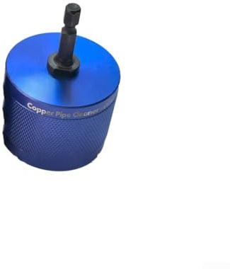 Besttoolifes Ensemble de nettoyeur de tuyaux en cuivre avec tête de brosse en acier inoxydable et lames remplaçables pour enlever la rouille et les taches sur les tuyaux métalliques, compatible avec