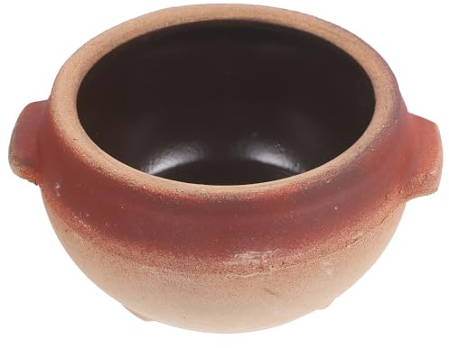 Ipetboom Olla de Barro sin Tapa para Cocina Doméstica 700 Ml Resistente al Calor Cocina Multifuncional para Arroz y Fideos para Estofados y Sopas Adecuado para Reuniones Familiares