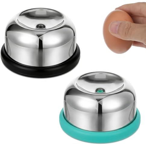Egg Piercer - 2 Pcs Stainless Steel Needle Egg Punch Tool Eggs Poker with Anti-Slip Base Great Eggshell Peeler Tool Pratical Kitchen Gadget to Get Hard Boiled Eggs (Black)