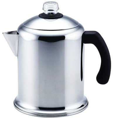 Farberware 50124 Classic Yosemite Stainless Steel Coffee Percolator - 8 Cup, Silver