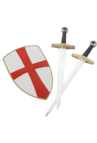 Knight Crusader Set, With Two Swords And
