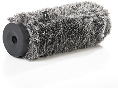 Movo WS-G300 Furry Rigid Windscreen for Microphones 18-23mm in Diameter and up to 11.8 (30cm) Long - Dark Gray