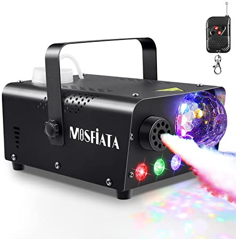 Fog Machine with Disco Lights 600W Smoke Machine with Disco lights, 2300 CFM Spray, Remote Control, Perfect for Halloween, Christmas, Wedding, Party, Club, DJ Stage Effect