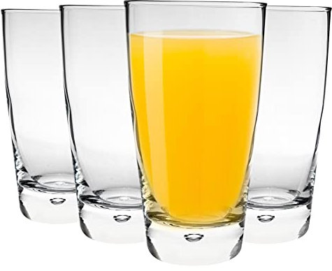 Bormioli Rocco Luna Highball Gafas - Tumblers de cóctel de Jugo de Agua clásico - 340 ml - Borrar - Paquete de 8