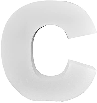 Decoporex Buchstabe C, 40 cm hoch, 5 cm dick aus expandiertem Polystyrol – Perfekt für Hochzeiten, Geburtstage, Events und Bastelprojekte