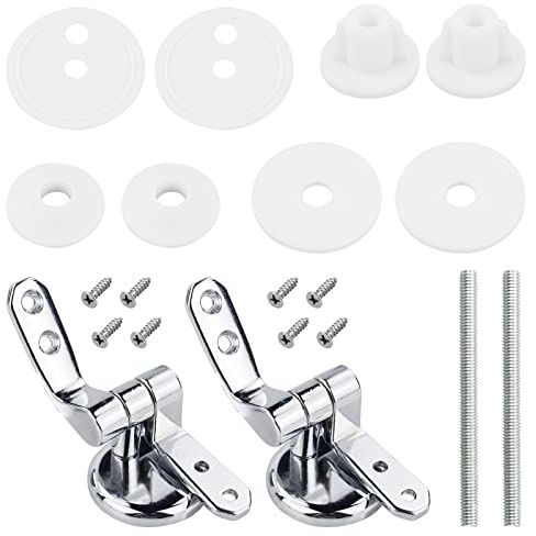 Charnières de rechange pour siège de toilette - En alliage de zinc - Kit de réparation avec pièces pour la plupart des sièges (2 pièces)