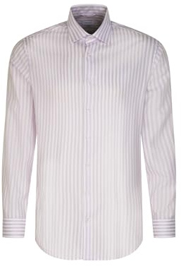 Seidensticker Camicia a Maniche Lunghe Sagomata, Lilla, 50 Uomo
