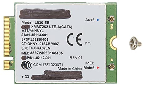 ASHATA Scheda di Rete Modulo L830 EB 4G, Scheda di Rete Wireless M.2 per 640 650 840 846 850 G6 X360 830 4G LTE Adattatori Modulo Scheda di Rete 300 Mbps per PC Portatili