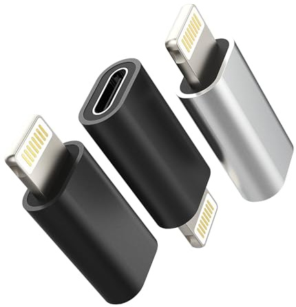Adaptador USB C a Lightning (paquete de 3)iPhone macho USBC hembra convertidor tipo Jack cargador cable para Apple 14 13 12 11 Pro Max Mini 7 8plus X Se Xs Ipad Air Charger Port Cable Connector