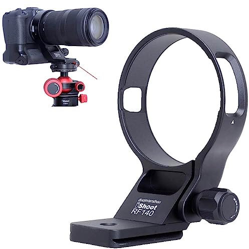 iShoot Collare per obiettivo con anello di montaggio per treppiede in metallo compatibile con Canon RF 100-400 mm f/5.6-8 IS USM, staffa di supporto per obiettivo inferiore è Arca-Swiss Fit Piastra a
