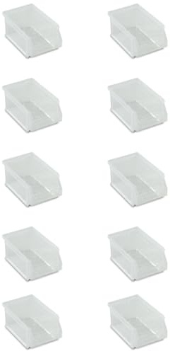 Tayg 10 stapelbare Schubladen aus Kunststoff, Nr. 53, Organizer für Schrauben, Schubladen, Aufbewahrungsbox, rechteckige Kunststoffeimer, 33,6 x 16 x 13 cm