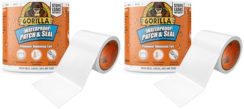 Gorilla Waterproof Patch & Seal Tape White 3m (Pack of 2)