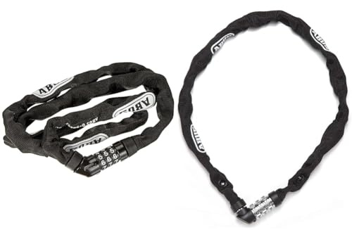 ABUS Kettenschloss Steel-O-Chain 4804C – Zahlenschloss aus Spezialstahl – ABUS-Sicherheitslevel 3 – 75 cm – Schwarz & kettingslot code 1200/60 web black