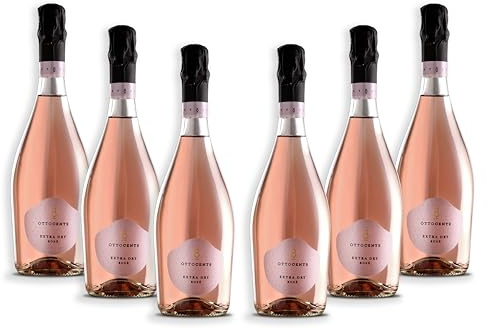 800 | Spumante Extra Dry Rosè, Confezione da 6 Bottiglie da 750 ml