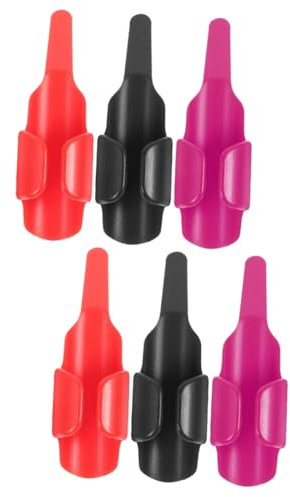 PLAFOPE 2 Sets Innovative Nähhilfe Nähfingergarn Fadenregler Stoffschieber Bügelwerkzeug Fingerschutz Aus Kunststoff Für Langlebigkeit 3 ​​stück * 2