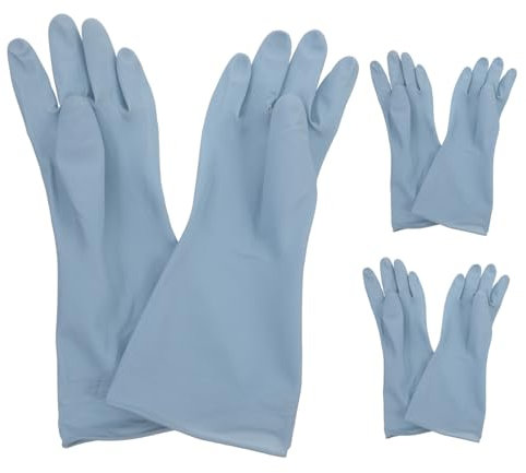QUMIIRITY 3paare Wiederverwendbare Reinigungshandschuhe Aus Pvc Leichte Wasserdichte Haushaltshandschuhe Zum Spülen Und Waschen Schmutzabweisend Und Langlebig