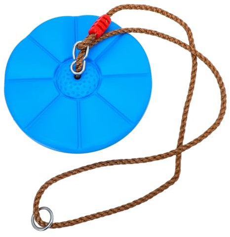 Generic 1 Set Disc Swing Pool Saucer Flying Swing Playground Tree Disco Water Play Table Ball Disc Swing Seat Play Tent Outdoor Inflatable Water Table Bars Blue Iron