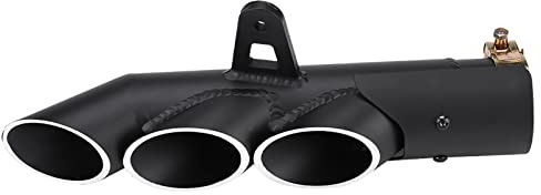Vroomoto Tubo di Scarico per Moto a Tre Uscite in Acciaio Inossidabile, per YZF-R6, Scarico più Fluido, Suono Eccezionale, Montaggio Universale con Modelli di Diametro 51 Mm,