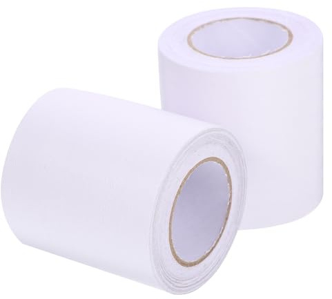 Toddmomy Self-Adhesive Flexible PVC Baseboard Trims Practical White Skirting Board Stickers 2 Rolls Marble Design for Wall Edging and Decoration for Home and Indoor Use