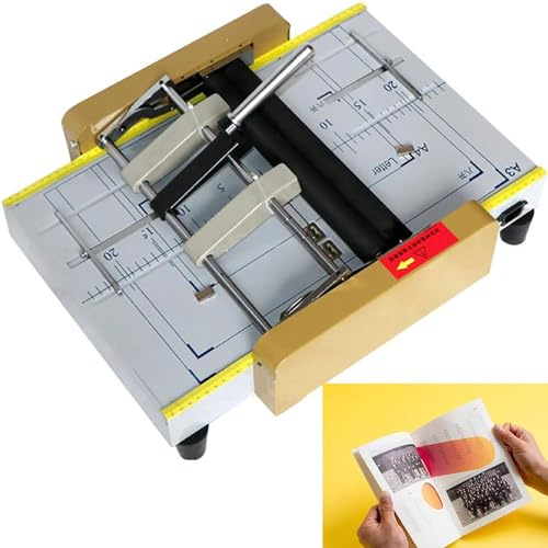 iumLeap Plieuse de papier électrique avec poignée de reliure - Réglage automatique - Rouleau en caoutchouc épais - Localisation précise - Faible bruit