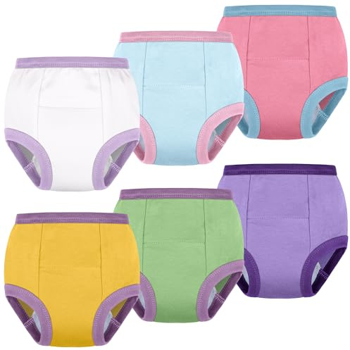 BIG ELEPHANT sous-vêtement d'entraînement pour bébé Fille, Pantalon d'entraînement pour Enfant en Bas âge Doux Absorbant