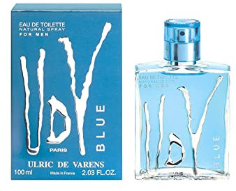 ULRIC DE VARENS - Eau De Toilette UDV Blue - Fougère Fraîche - Parfum Homme - Vaporisateur - Made in France - 100 ml