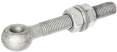 GAH-Alberts 417284 Perno de ojo con accesorios, adecuado para bisagras de puerta - galvanizado a fuego, rosca: M20, longitud: 150 mm